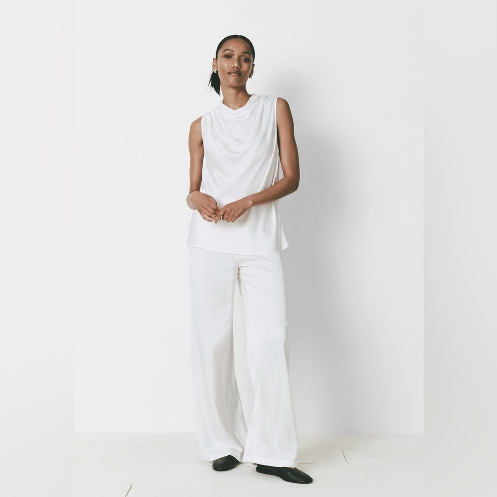 RUE SOPHIE Le Sud white satin Pants medium